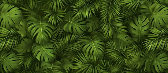 Tropical Leaves Pattern Background