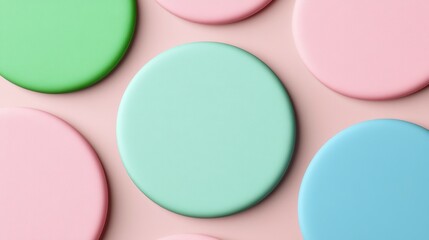 Obraz premium Pastel Circular Shapes Abstract Background Design