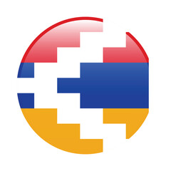 Fototapeta premium Artsakh circle flag logo icon digital vector illustration