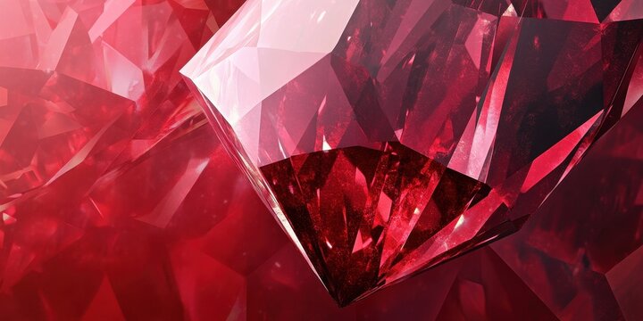 Abstract rendering shows multiple red ruby gems in close proximity