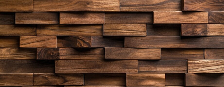 Wood block wall design