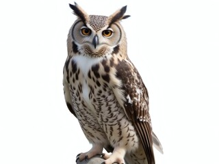 Obraz premium Realistic Owl with Detailed Feathers and Sharp Eyes