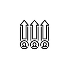 Team Alignment line icon. Universal creative premium symbol. Vector sign icon logo template. Vector illustration