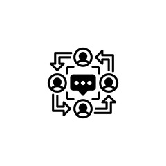Fototapeta premium Team Communication line icon. Universal creative premium symbol. Vector sign icon logo template. Vector illustration