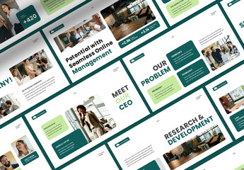 White and Green Bentobox Online Store Manager Presentation