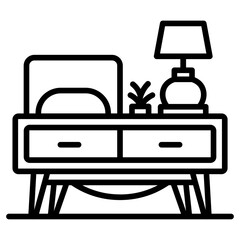 Nightstand Vector Icon