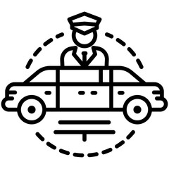 Limo Service Vector Icon