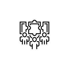 Problem Solving line icon. Universal creative premium symbol. Vector sign icon logo template. Vector illustration