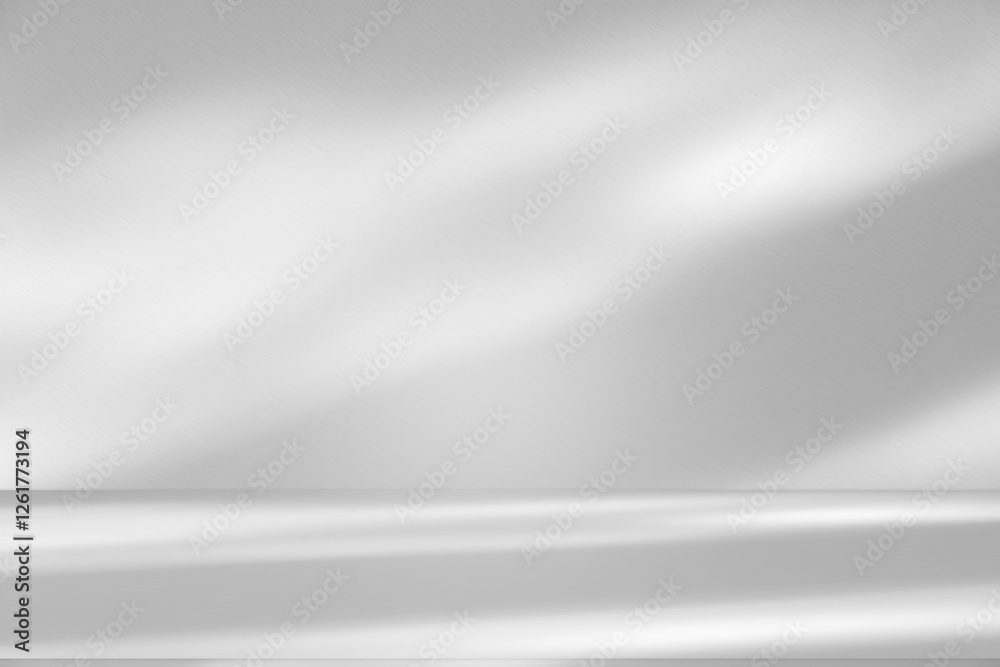 Leinwandbilder wall interior background, studio and backdrops show products.with shadow from window color white and