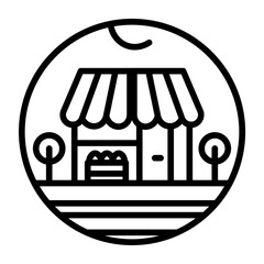 Farm Stand Vector Icon