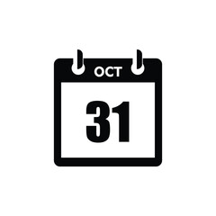 calender icon, 31 october icon with white background