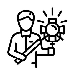 Lighting Technician Vector Icon