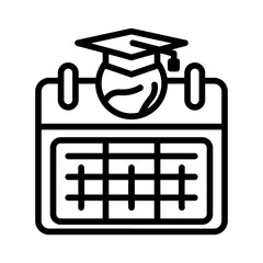 Academic Calendar Vector Icon