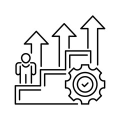 Professional Growth line icon. Universal creative premium symbol. Vector sign icon logo template. Vector illustration