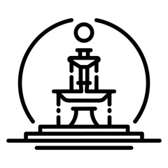 City Fountain Vector Icon