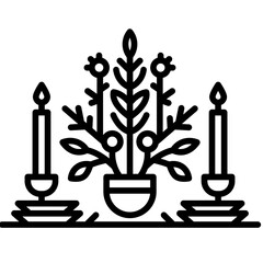 Wedding Table Centerpiece Icon