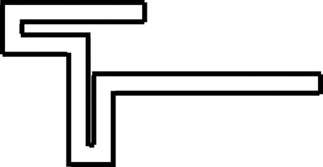 Obraz premium Pixel line creative design digital. Element 8 bit retro
