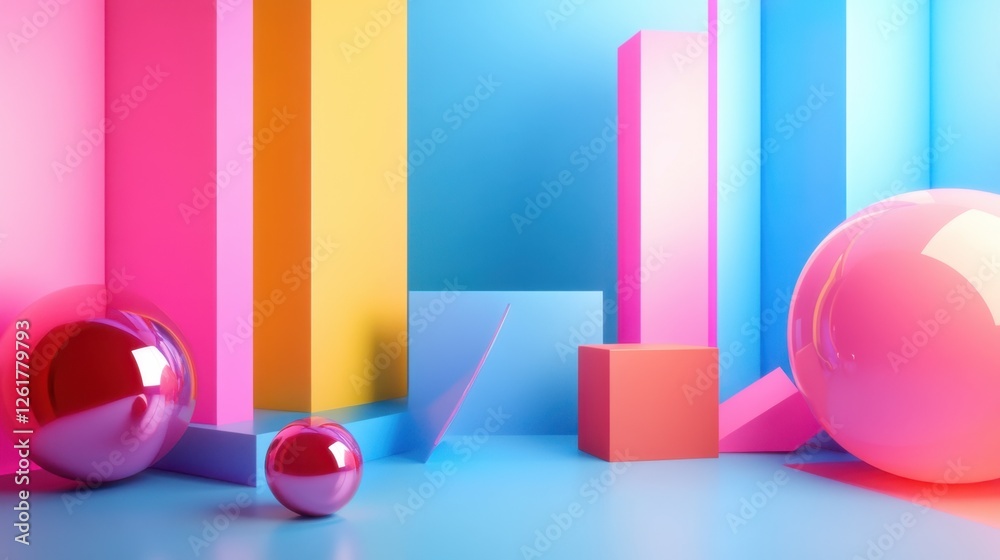 Canvas Prints futuristic geometric abstraction with dynamic visual elements