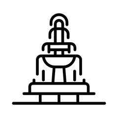 Village Fountain Vector Icon