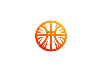 A dynamic basketball logo representing energy, teamwork, and the excitement of the game.