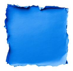 Obraz premium Ripped blue paper texture with torn edges, abstract art concept