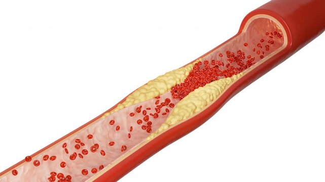 High Blood Cholesterol, Thickened Arteries and Veins, Red Blood Cells.