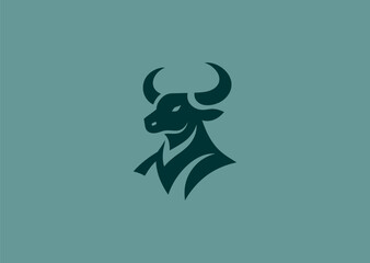 A bold bull head logo symbolizing power, determination, and fierce strength.