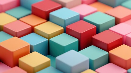 Obraz premium SWOT analysis, colorful blocks representing strengths and weaknesses, 3D illustration