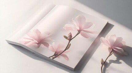 Serene Magnolia Blossoms: A Gentle Springtime Image