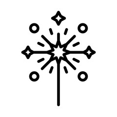 Celebration Sparklers Vector Icon