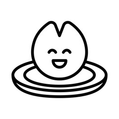 New Year Fortune Cookie Vector Icon