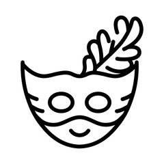 Party Mask Vector Icon