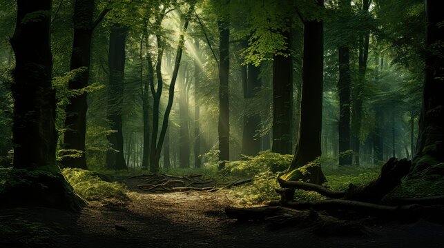 nature dark green forest