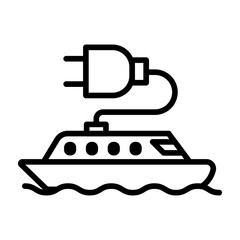 Electric Ferry Icon