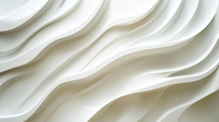 Obraz premium Abstract White Waves with Subtle Shadows