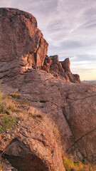 red rock canyon at sunset