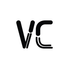 VC monogram logo design letter text name symbol monochrome logotype alphabet character simple logo