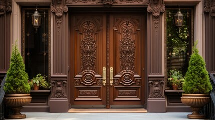 Obraz premium mansion front door home
