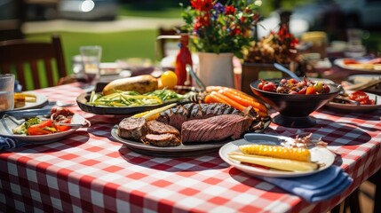 backyard steak table