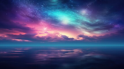 Obraz premium reflection purple and blue glitter