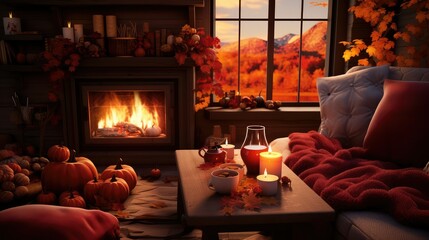 couch autumn wine