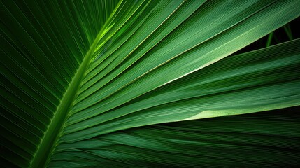 Obraz premium tropical green palm leaves