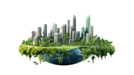 Eco Friendly Cityscape Sustainable Urban Development