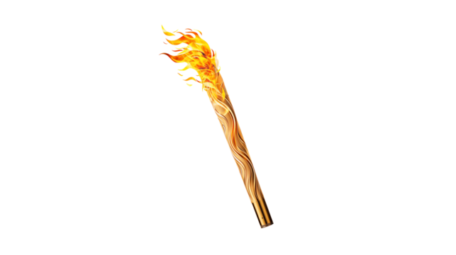 Fiery Torch Burning Bright  Mythological Symbolism