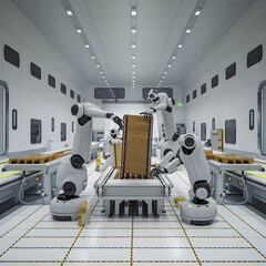 Image of a cutting-edge factory of the future