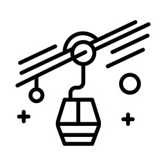 Cable Ski Lift Icon