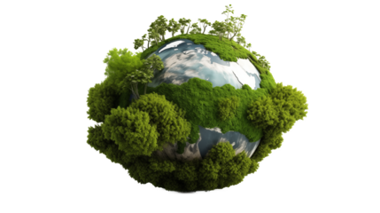 Lush Green Planet Earth Eco Friendly Concept Image