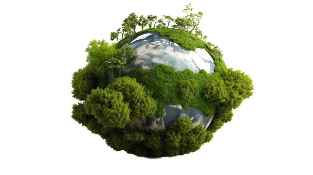 Lush Green Planet Earth Eco Friendly Concept Image