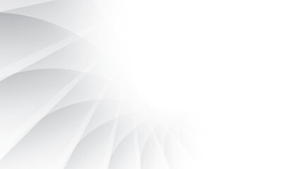 Abstract  white and gray color, modern design stripes background with curve lines. Vector illustration.