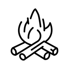Autumn Bonfire Vector Icon